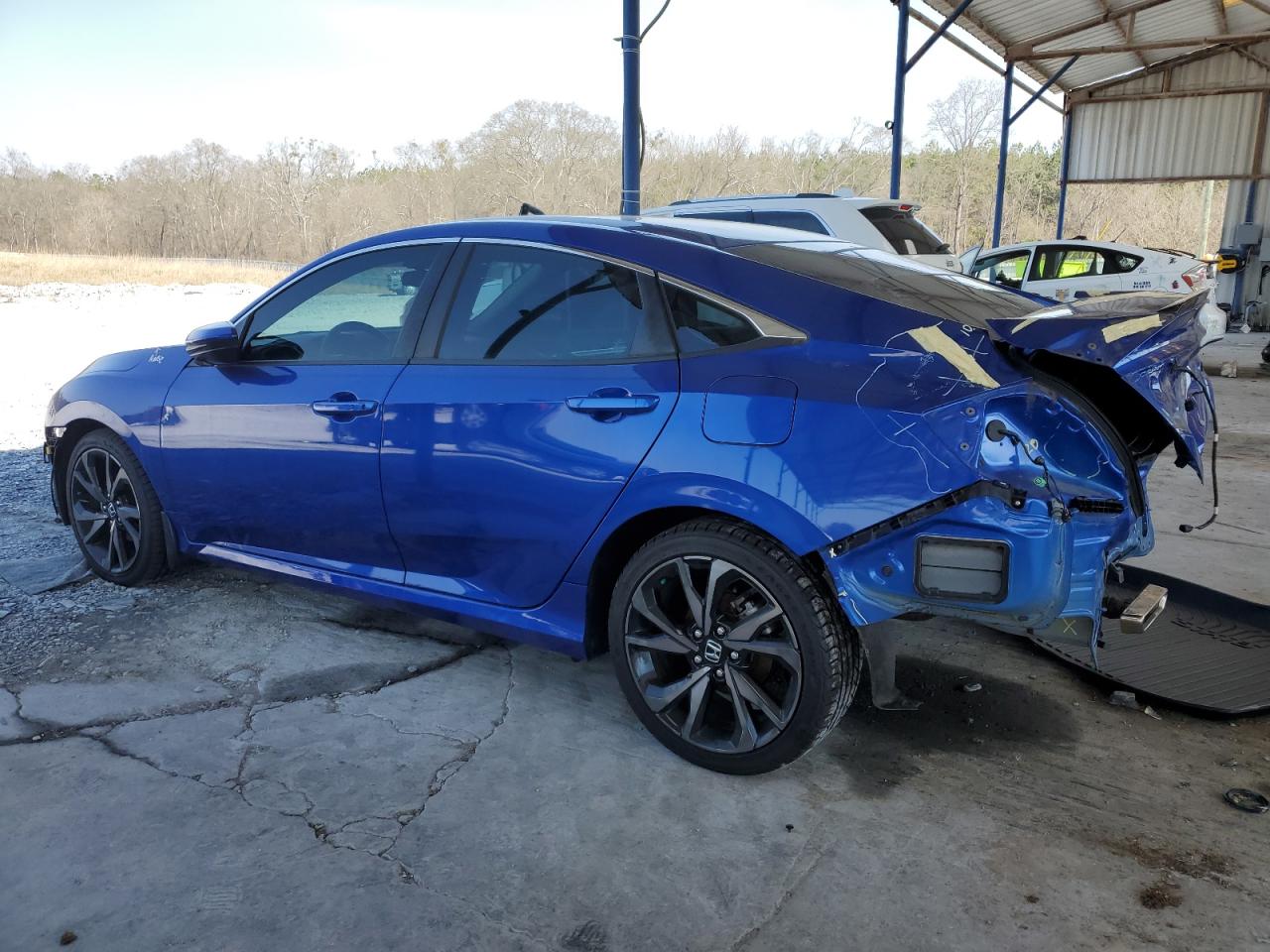 2020 Honda Civic VIN 2HGFC2F88LH548839 Copart auction photo, front end / rear end damage thumbnail 2