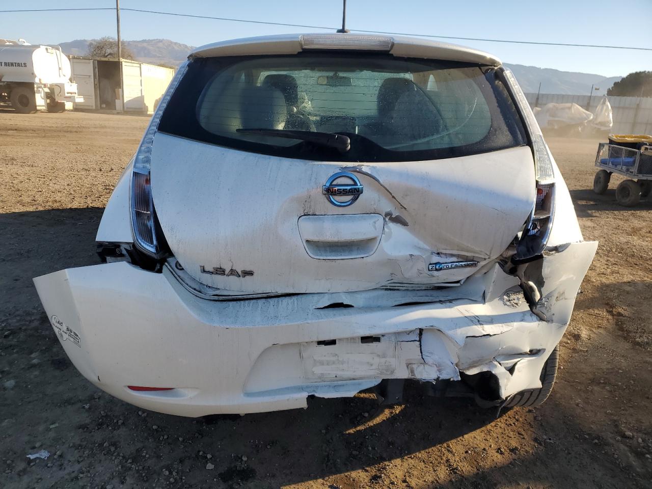 2013 Nissan Leaf VIN 1N4AZ0CPXDC402301 Copart auction photo, rear end / front end damage thumbnail 6