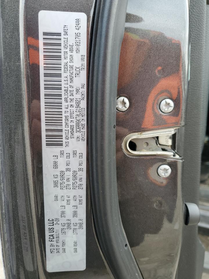 2020 RAM 1500 VIN 3C6RR6KT0LG194821 Copart auction photo, all over damage thumbnail 15