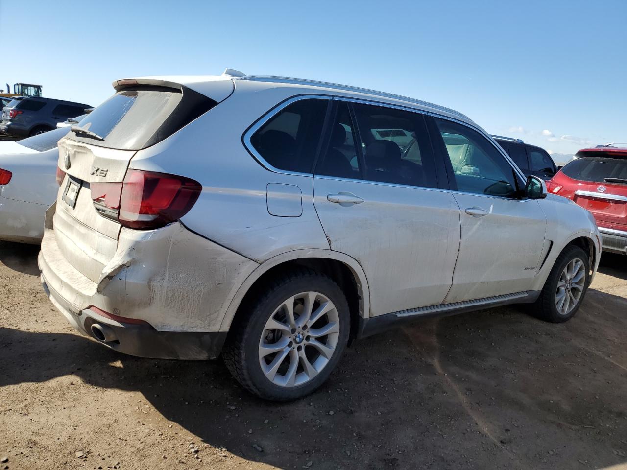 2014 BMW X5 VIN 5UXKR0C50E0H20574 Copart auction photo, rear end damage thumbnail 3