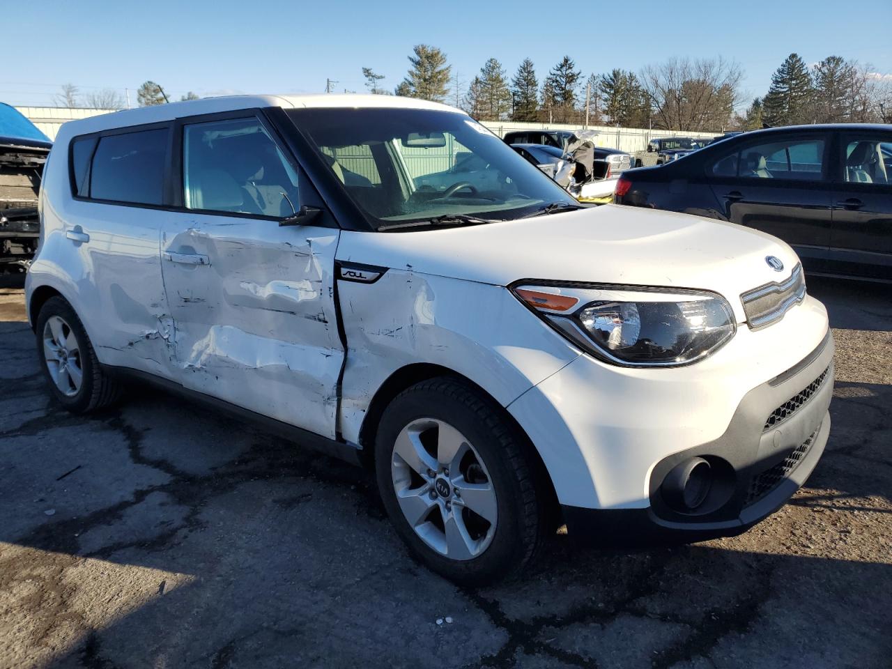 2018 KIA Soul VIN KNDJN2A27J7571432 Copart auction photo, side damage thumbnail 4