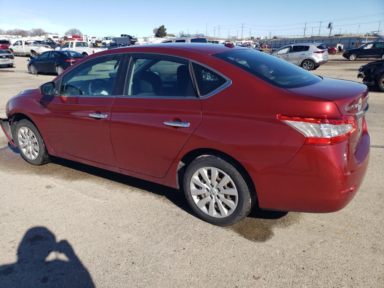 2015 Nissan Sentra VIN 3N1AB7AP7FY256155 Copart auction photo, front end / frame damage damage thumbnail 2