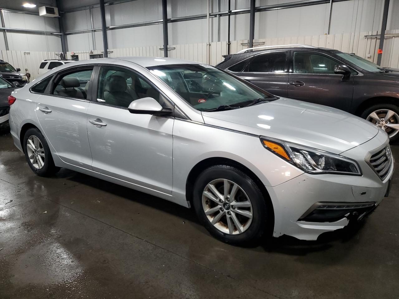 2015 Hyundai Sonata VIN 5NPE24AF1FH038147 Copart auction photo, vandalism / front end damage thumbnail 4