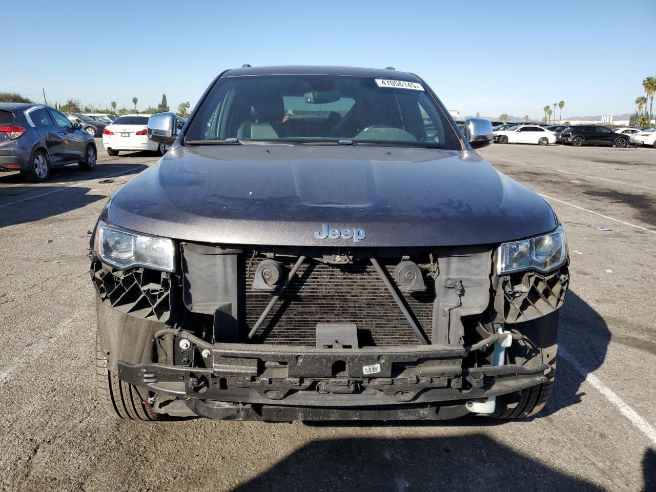2018 Jeep Grand Cherokee VIN 1C4RJEBG8JC460390 Copart auction photo, front end / side damage thumbnail 5