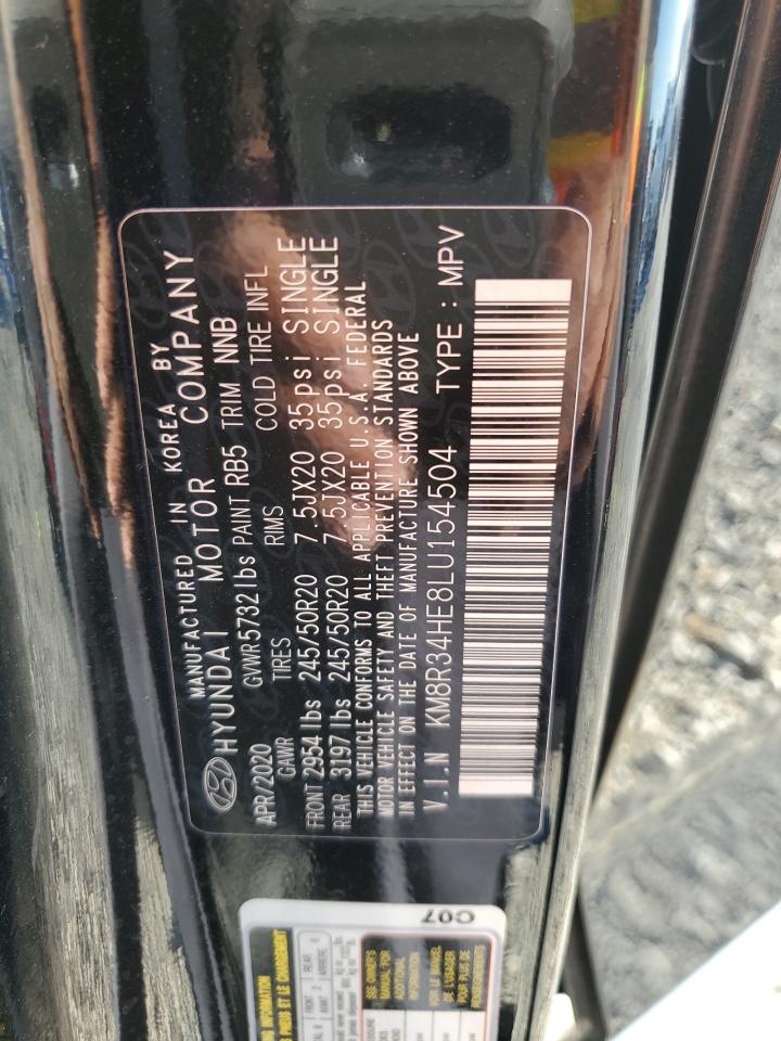 2020 Hyundai Palisade VIN KM8R34HE8LU154504 Copart auction photo, front end damage thumbnail 15