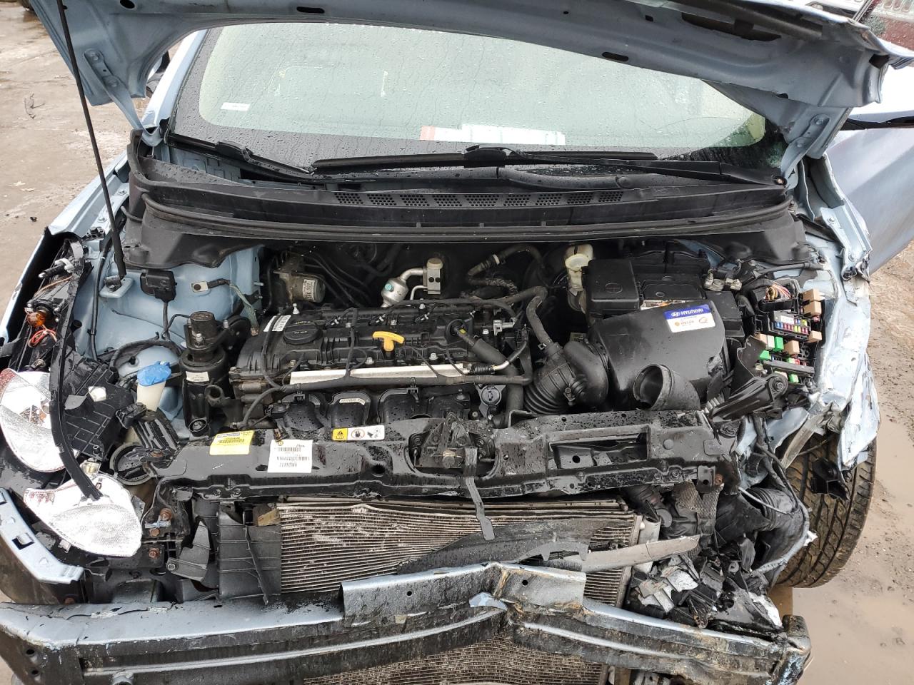 2013 Hyundai Elantra VIN KMHDH4AE8DU733385 Copart auction photo, front end / side damage thumbnail 11
