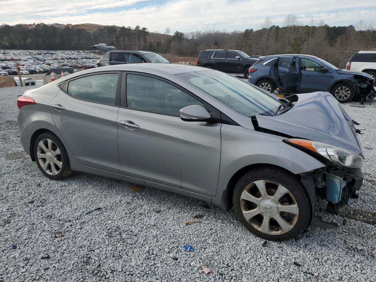 2013 Hyundai Elantra VIN KMHDH4AE3DU884067 Copart auction photo, front end / mechanical damage thumbnail 4