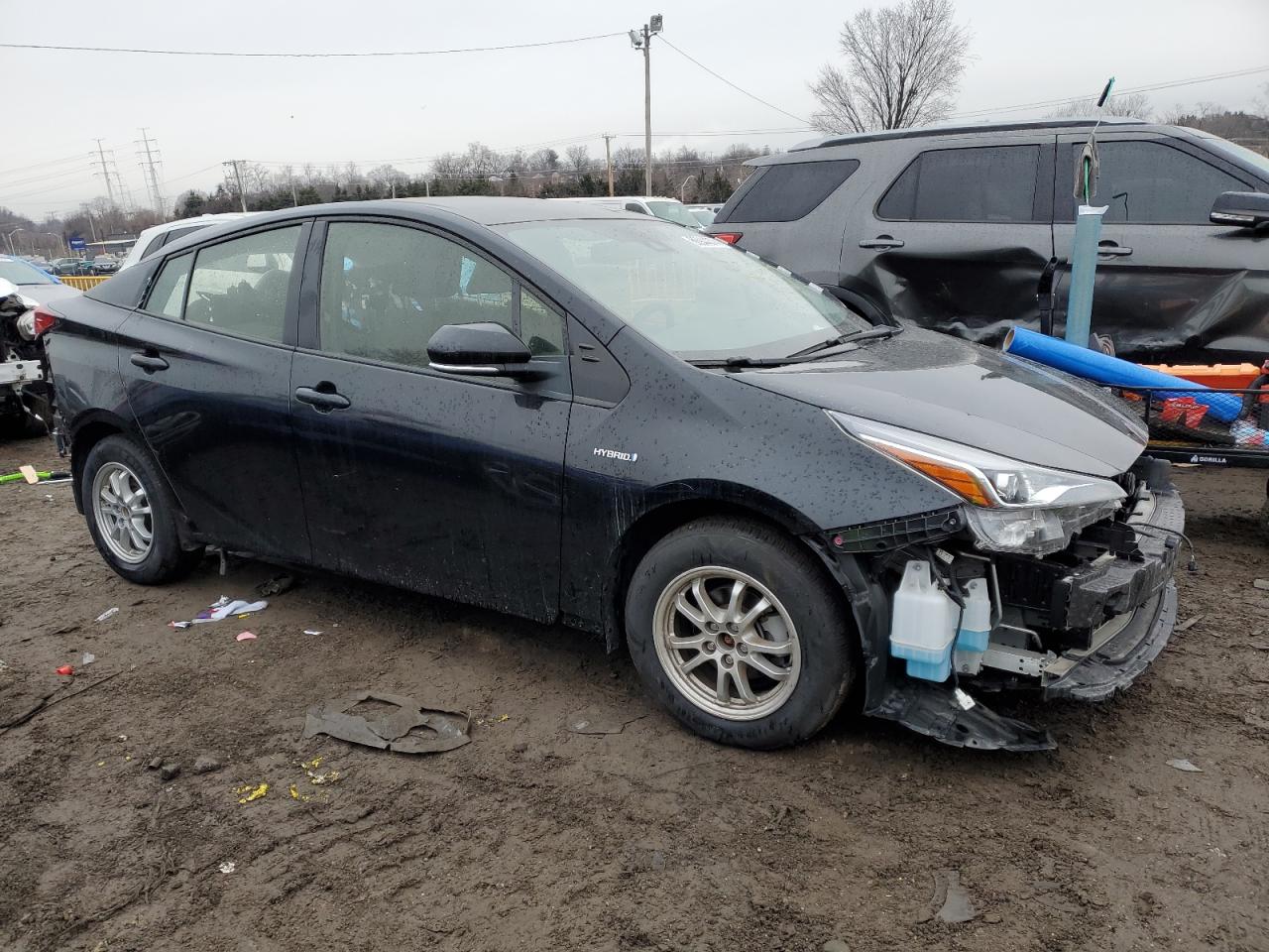 2022 Toyota Prius VIN JTDKAMFU7N3160227 Copart auction photo, stripped / all over damage thumbnail 4