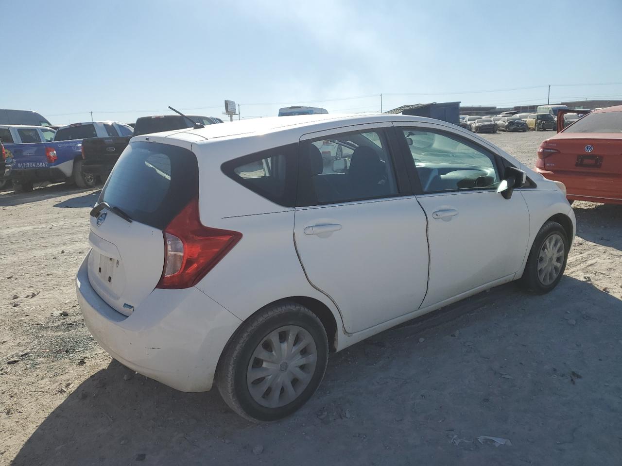 2015 Nissan Versa VIN 3N1CE2CP2FL411367 Copart auction photo, side damage thumbnail 3