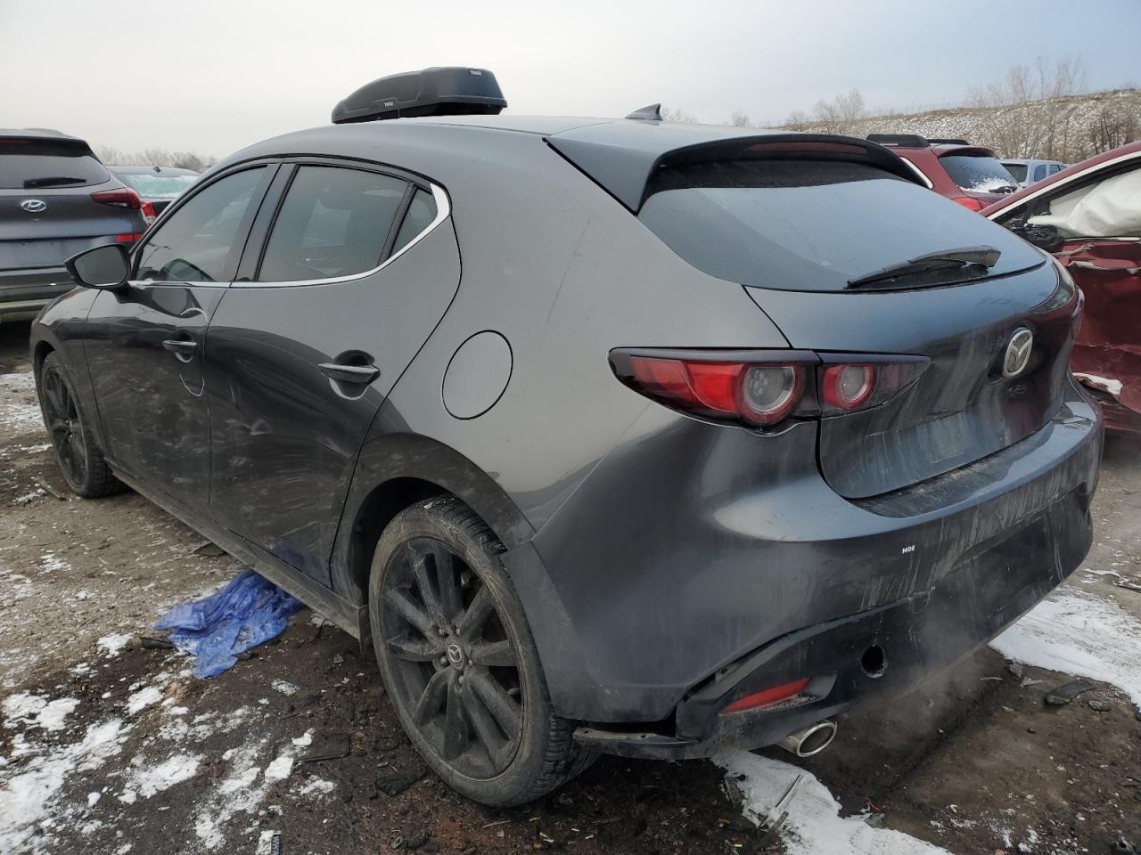2019 Mazda 3 VIN JM1BPANM3K1139980 Copart auction photo, front end / rear end damage thumbnail 2