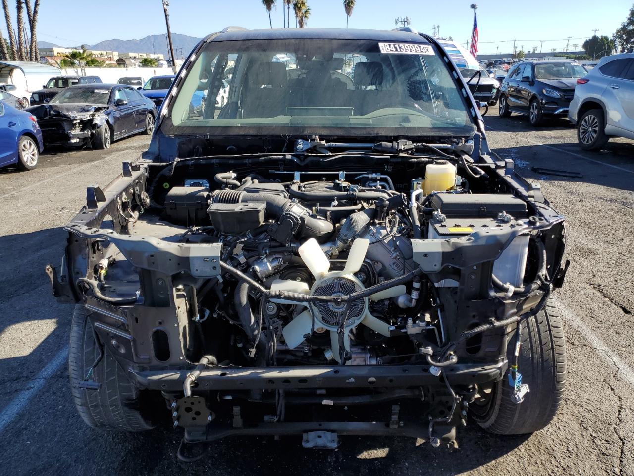 2021 Lexus LX VIN JTJDY7AX5M4339704 Copart auction photo, vandalism / stripped damage thumbnail 5