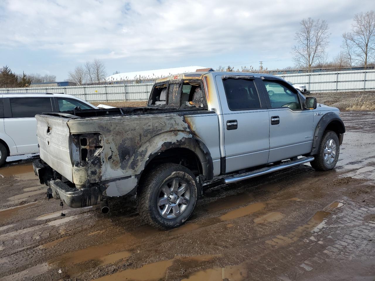2012 Ford F-150 VIN 1FTFW1ET7CFB45555 Copart auction photo, burn damage thumbnail 3