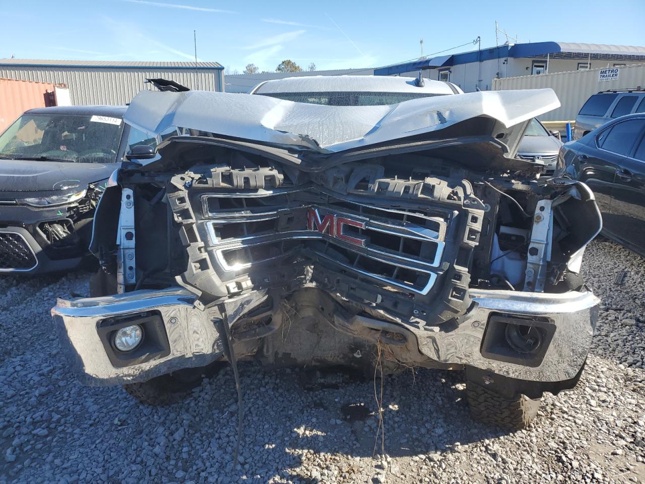2015 GMC Sierra VIN 3GTU2VEC5FG222128 Copart auction photo, front end / side damage thumbnail 5