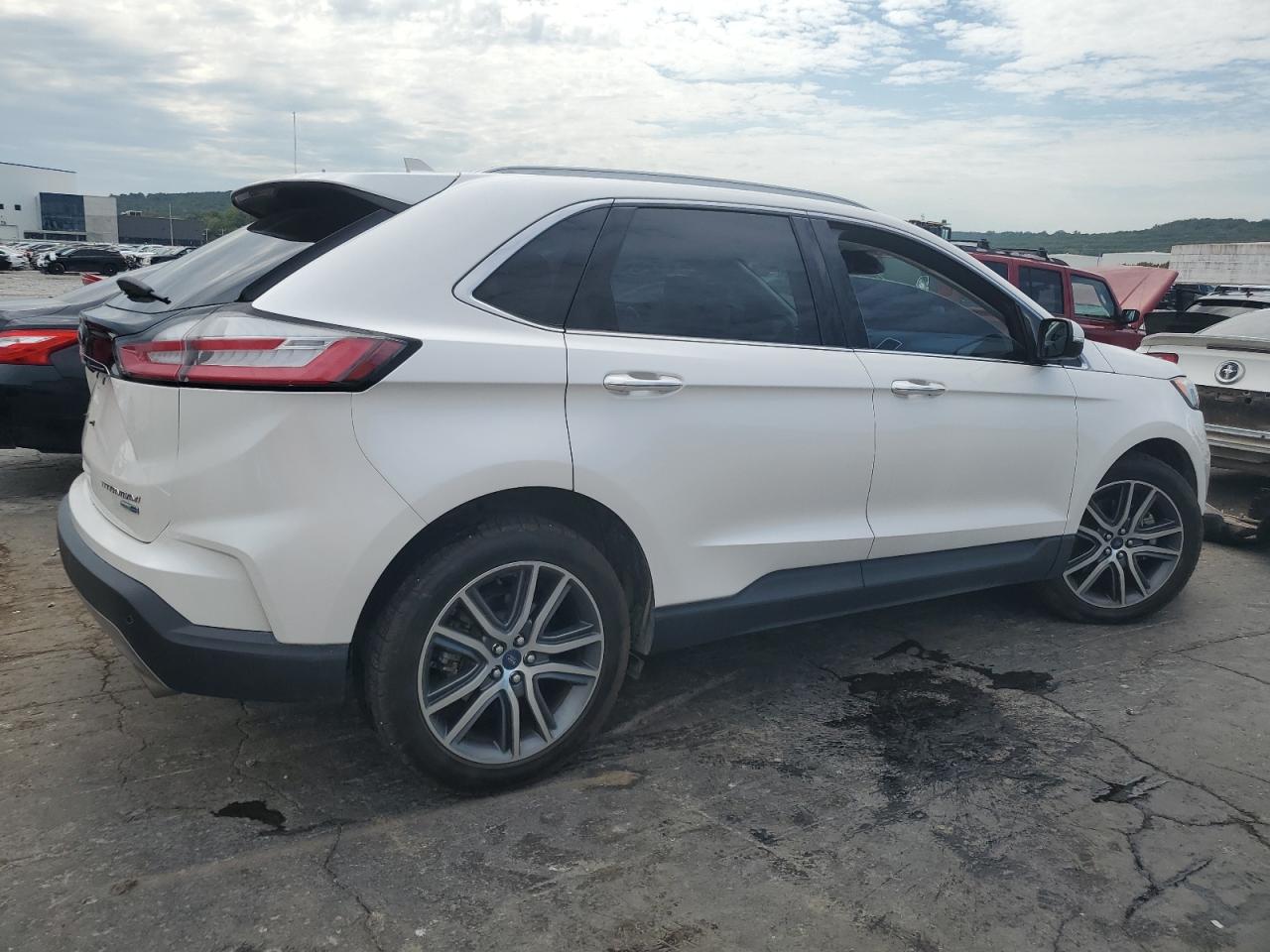 2019 Ford Edge VIN 2FMPK4K94KBB47933 Copart auction photo, front end / undercarriage damage thumbnail 3