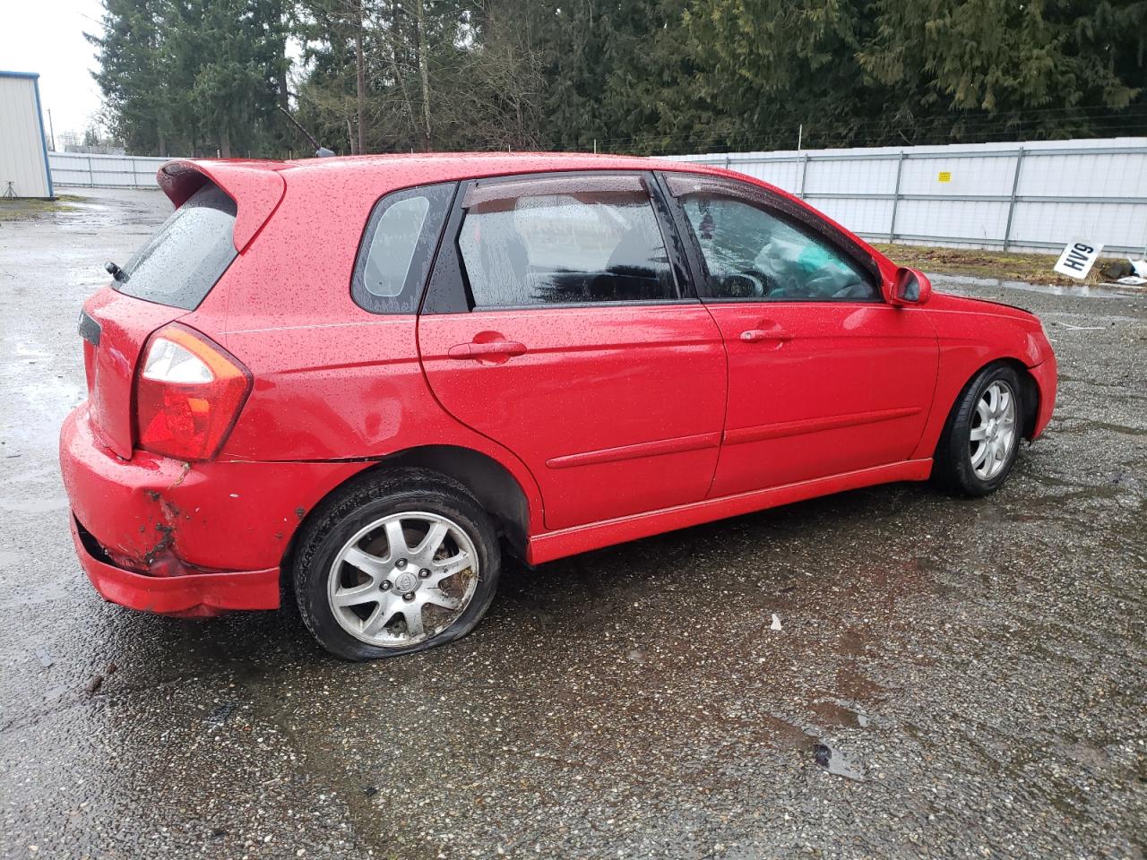 2006 KIA Spectra VIN KNAFE161X65363562 Copart auction photo, front end / side damage thumbnail 3