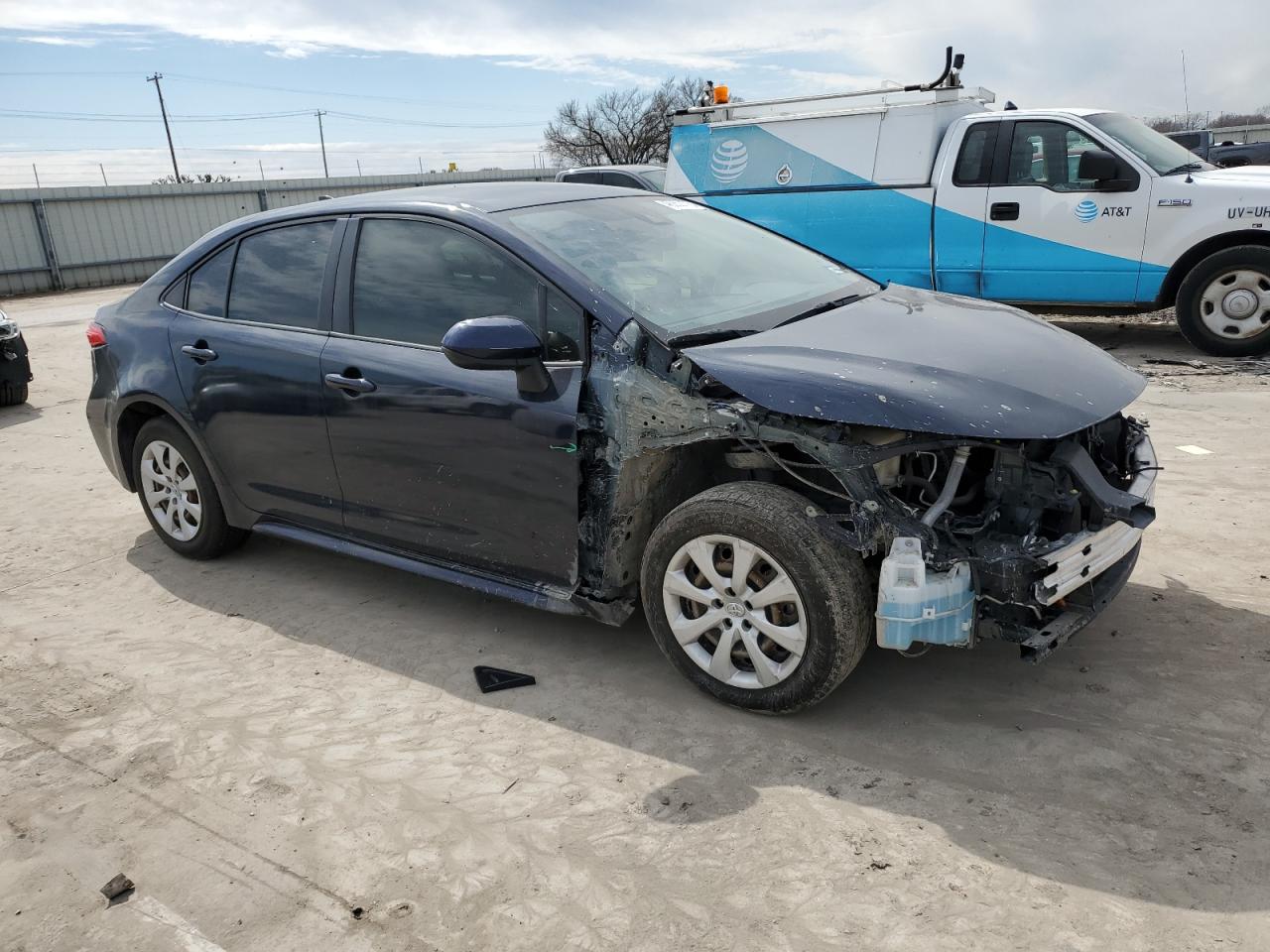 2020 Toyota Corolla VIN JTDEPRAE3LJ115755 Copart auction photo, front end / hail damage thumbnail 4