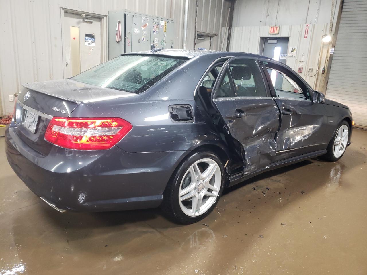 2012 Mercedes-Benz E-klasse VIN WDDHF9BB5CA544180 Copart auction photo, side damage thumbnail 3
