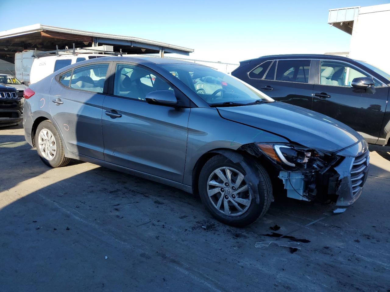 2018 Hyundai Elantra VIN KMHD74LF9JU453480 Copart auction photo, front end damage thumbnail 4