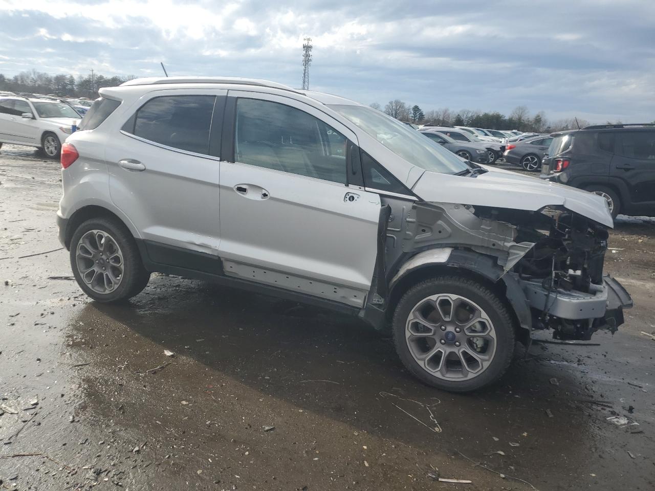 2019 Ford EcoSport VIN MAJ3S2KEXKC260781 Copart auction photo, front end / side damage thumbnail 4