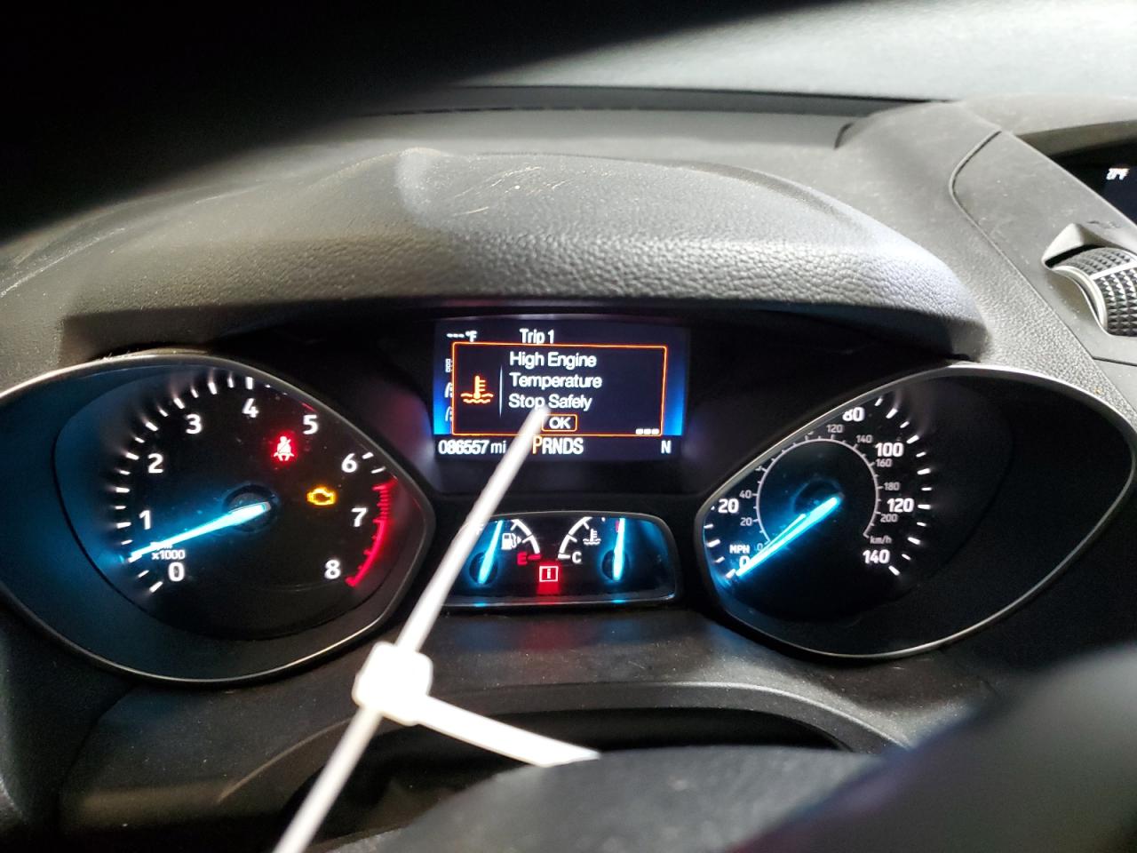 2017 Ford Escape VIN 1FMCU0GD3HUE92002 Copart auction photo, front end damage thumbnail 9