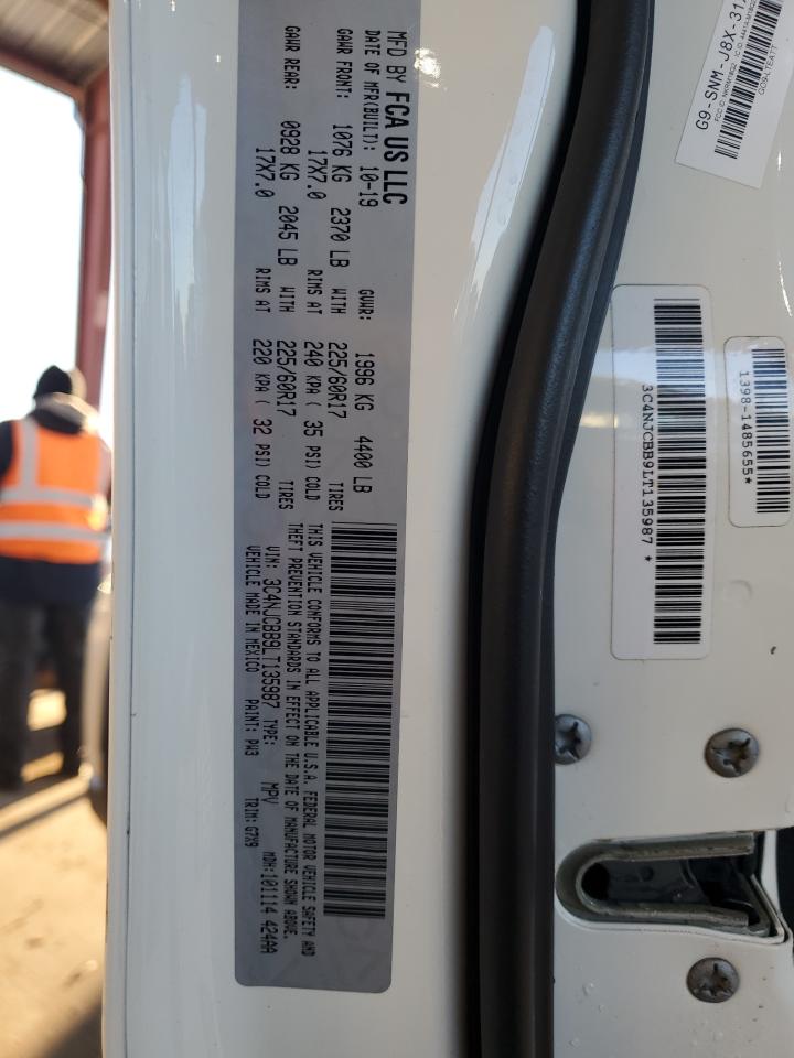 2020 Jeep Compass VIN 3C4NJCBB9LT135987 Copart auction photo, mechanical damage thumbnail 13