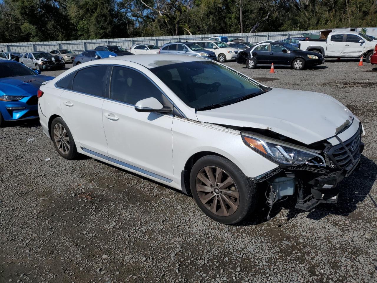 2017 Hyundai Sonata VIN 5NPE34AF2HH457074 Copart auction photo, rear end / front end damage thumbnail 4