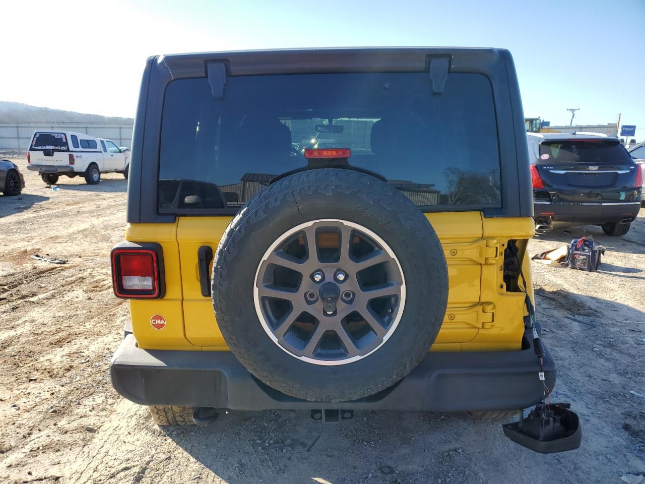 2021 Jeep Wrangler VIN 1C4HJXDG4MW667091 Copart auction photo, side / rear end damage thumbnail 6