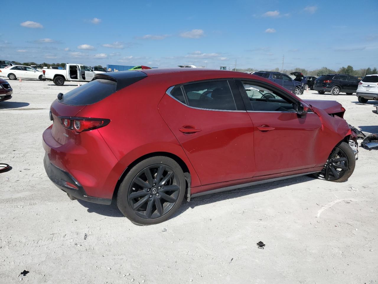 2022 Mazda 3 VIN JM1BPAML4N1521903 Copart auction photo, front end damage thumbnail 3