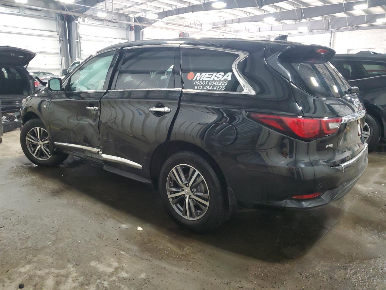 2020 Infiniti QX60 VIN 5N1DL0MM9LC505085 Copart auction photo, side damage thumbnail 2