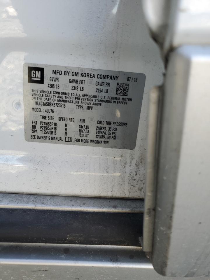 2019 Buick Encore VIN KL4CJASB8KB723515 Copart auction photo, front end damage thumbnail 13
