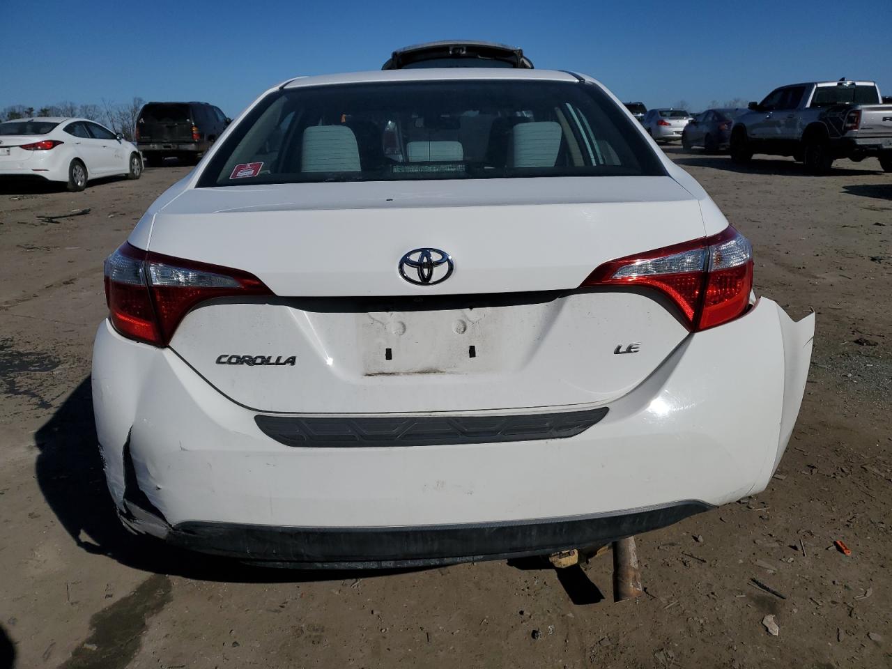 2014 Toyota Corolla VIN 2T1BURHE6EC002656 Copart auction photo, front end / rear end damage thumbnail 6