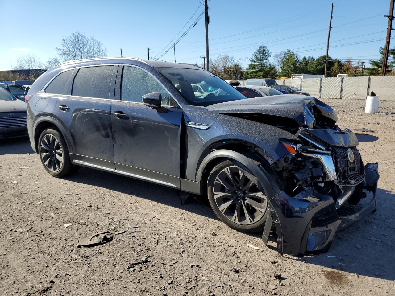 2024 Mazda CX-90 VIN JM3KKDHA2R1142744 Copart auction photo, front end / side damage thumbnail 4