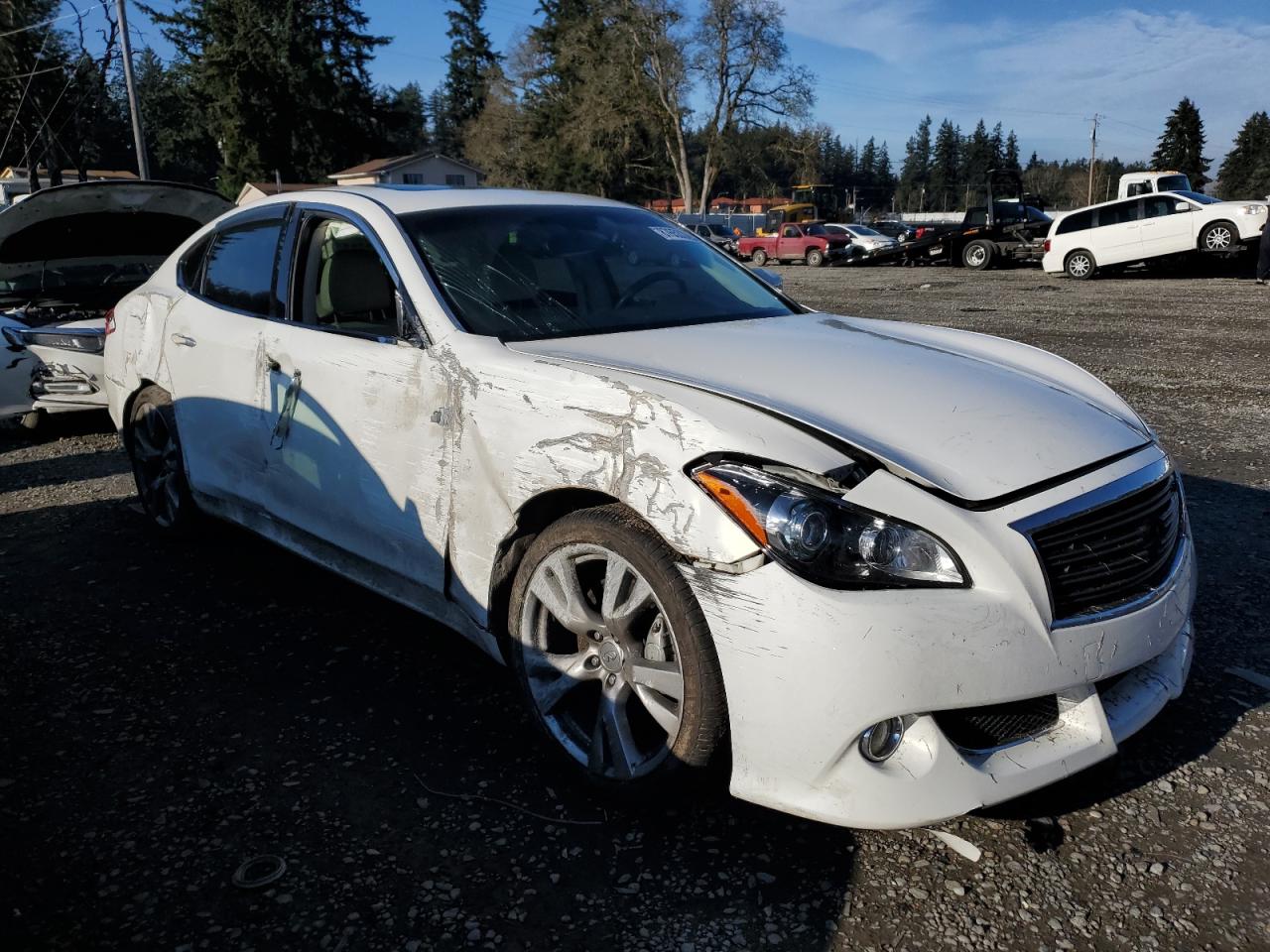 2011 Infiniti M VIN JN1BY1AP3BM323251 Copart auction photo, all over damage thumbnail 4