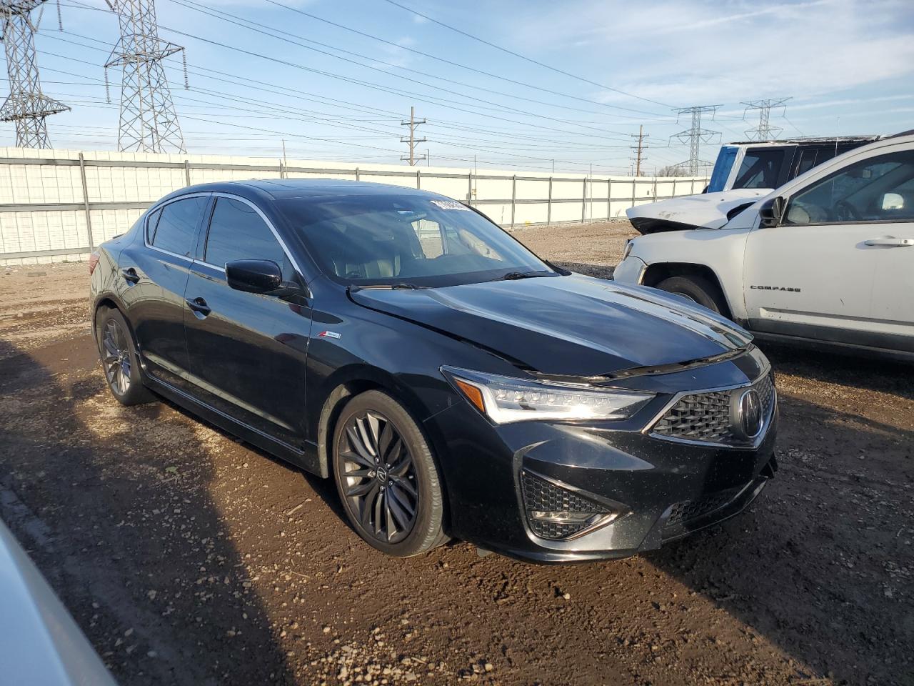2020 Acura ILX VIN 19UDE2F89LA003197 Copart auction photo, side / front end damage thumbnail 4