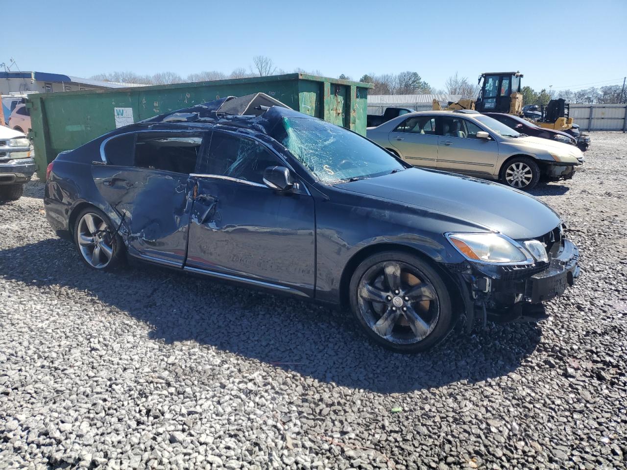 2011 Lexus GS VIN JTHBE1KS3B0051945 Copart auction photo, side / top/roof damage thumbnail 4