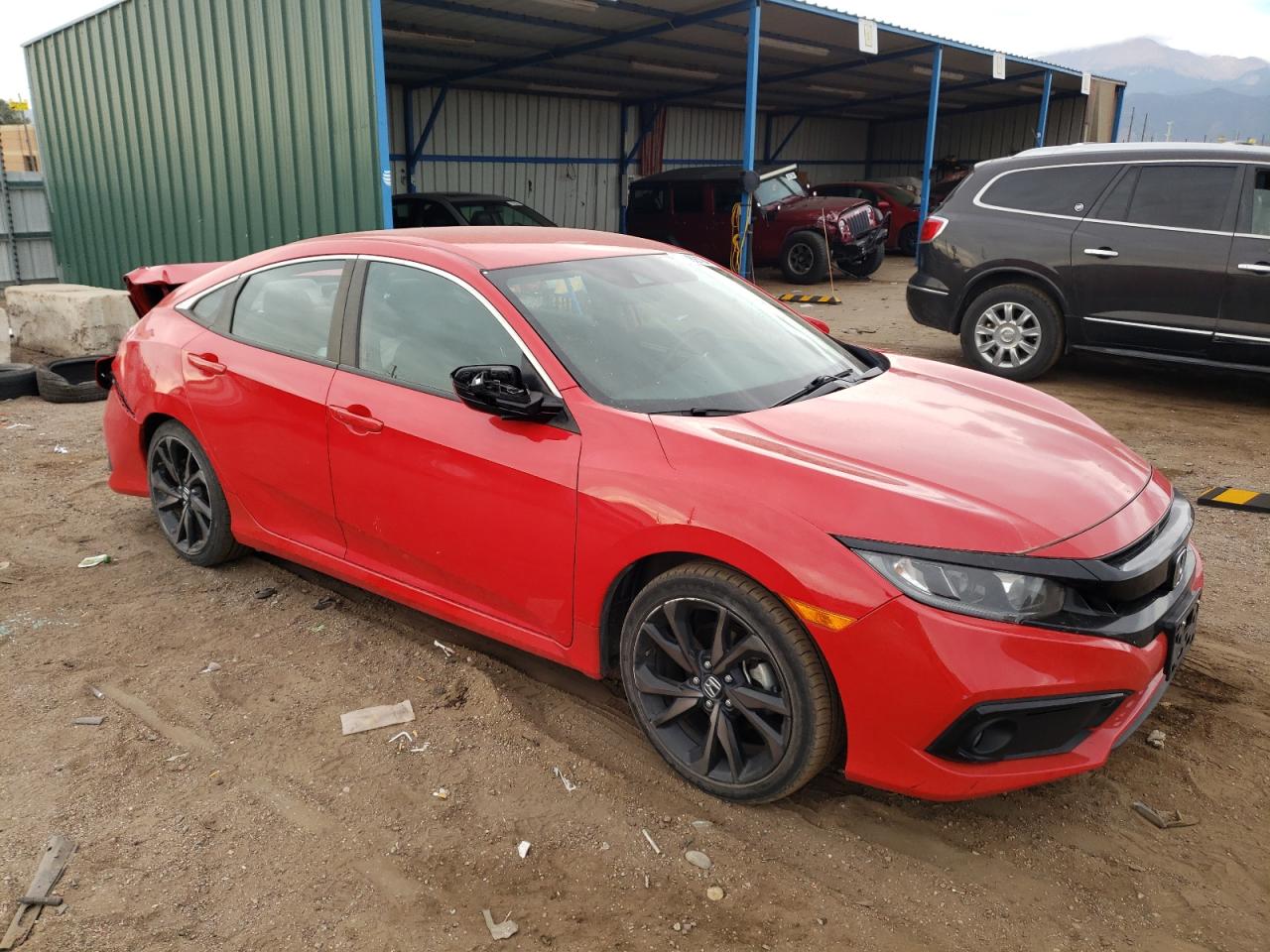 2021 Honda Civic VIN 2HGFC2F86MH515890 Copart auction photo, rear end damage thumbnail 4