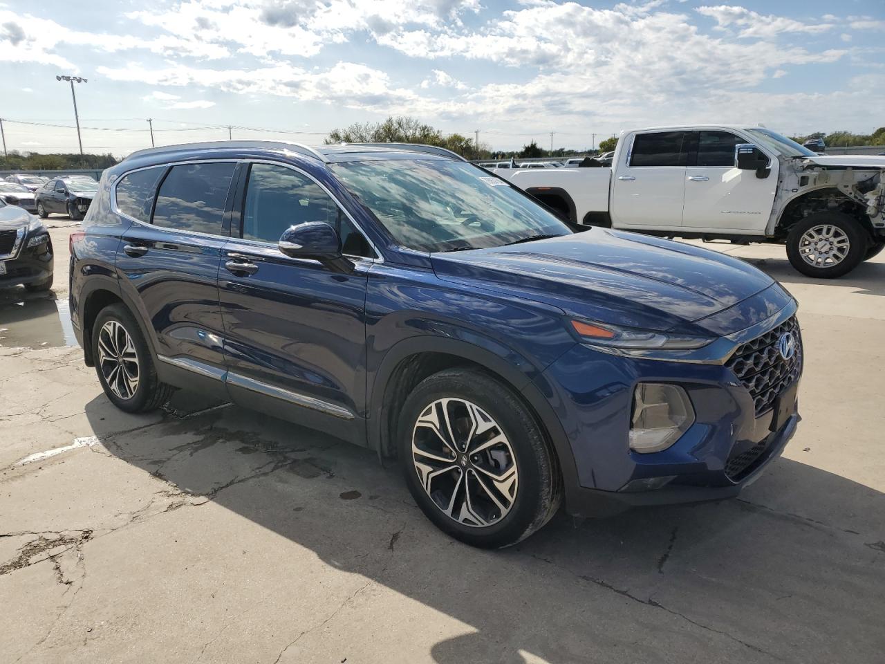2020 Hyundai Santa Fe VIN 5NMS53AA4LH284434 Copart auction photo, side damage thumbnail 4