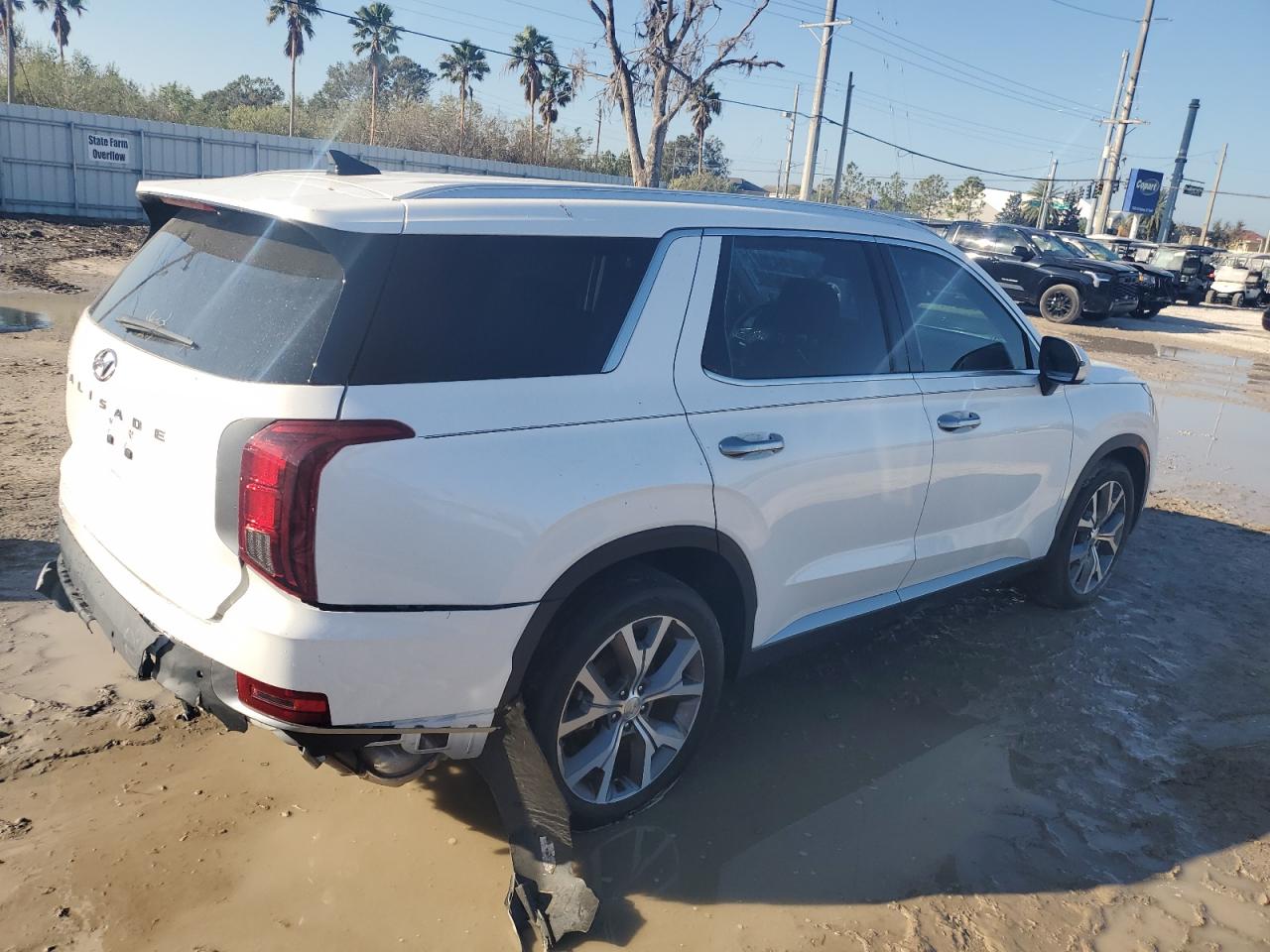 2022 Hyundai Palisade VIN KM8R44HE0NU449371 Copart auction photo, side damage thumbnail 3