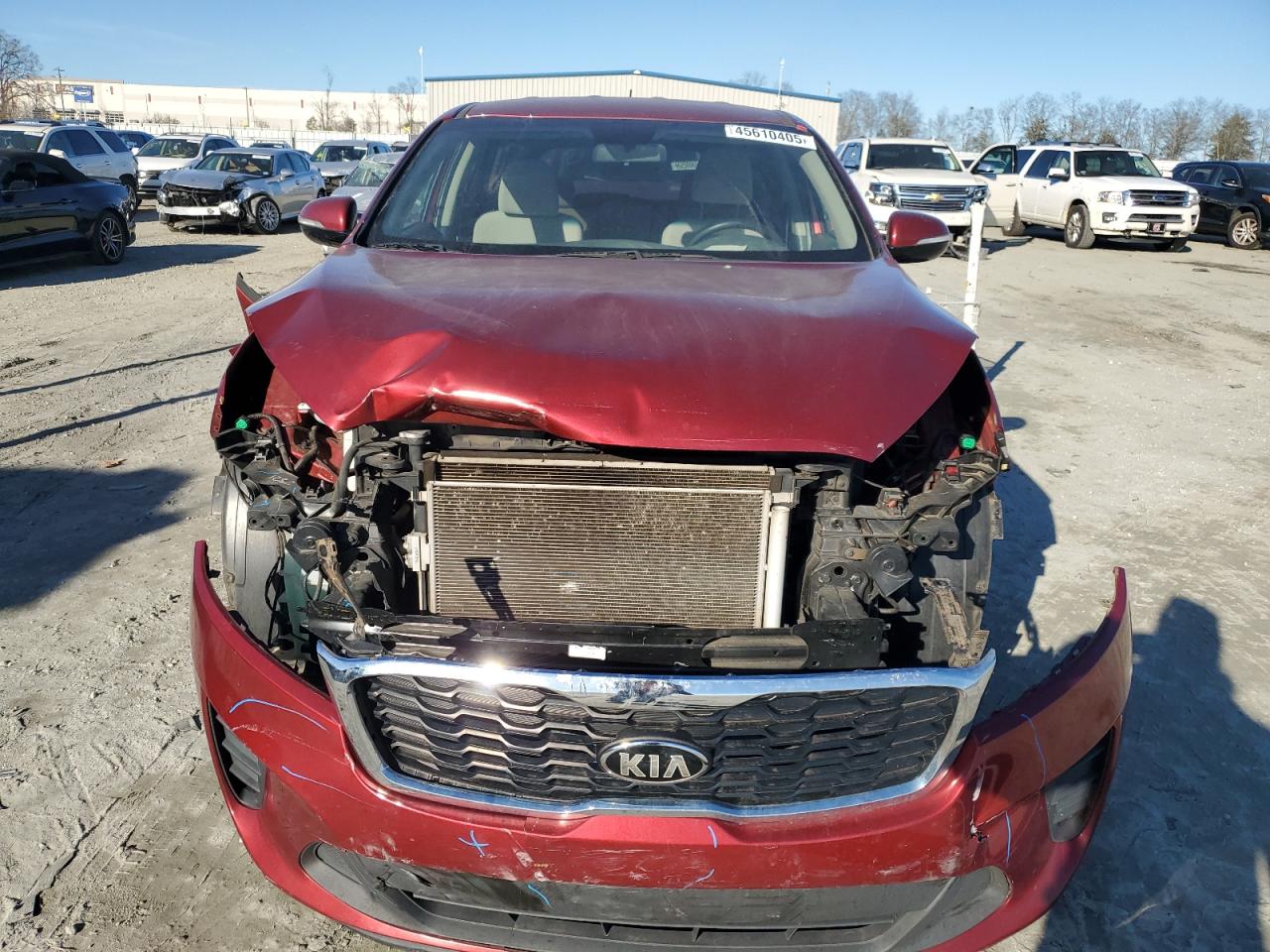 2020 KIA Sorento VIN 5XYPG4A3XLG677565 Copart auction photo, front end / rear end damage thumbnail 5