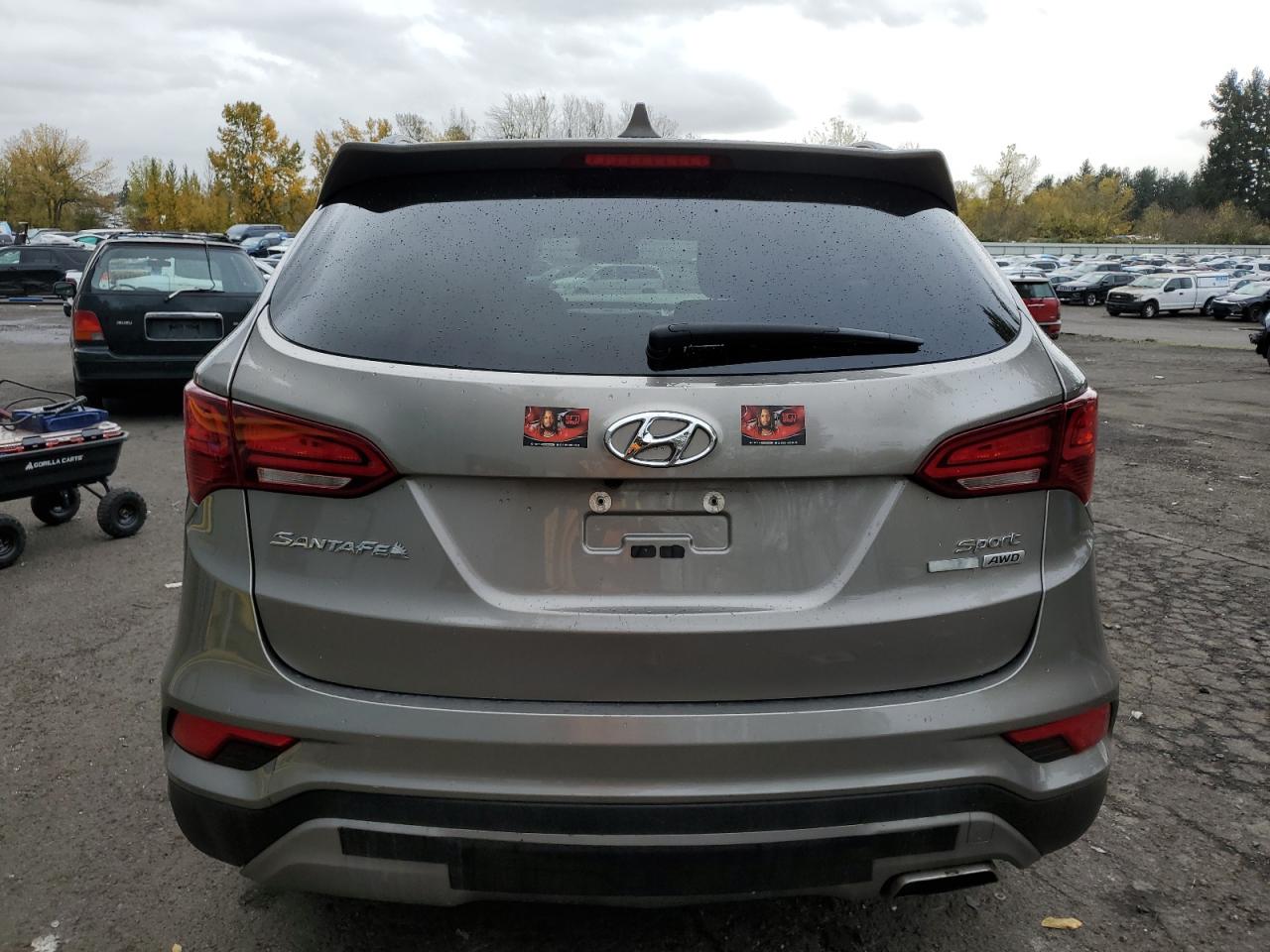 2017 Hyundai Santa Fe VIN 5XYZUDLB2HG416377 Copart auction photo, front end damage thumbnail 6