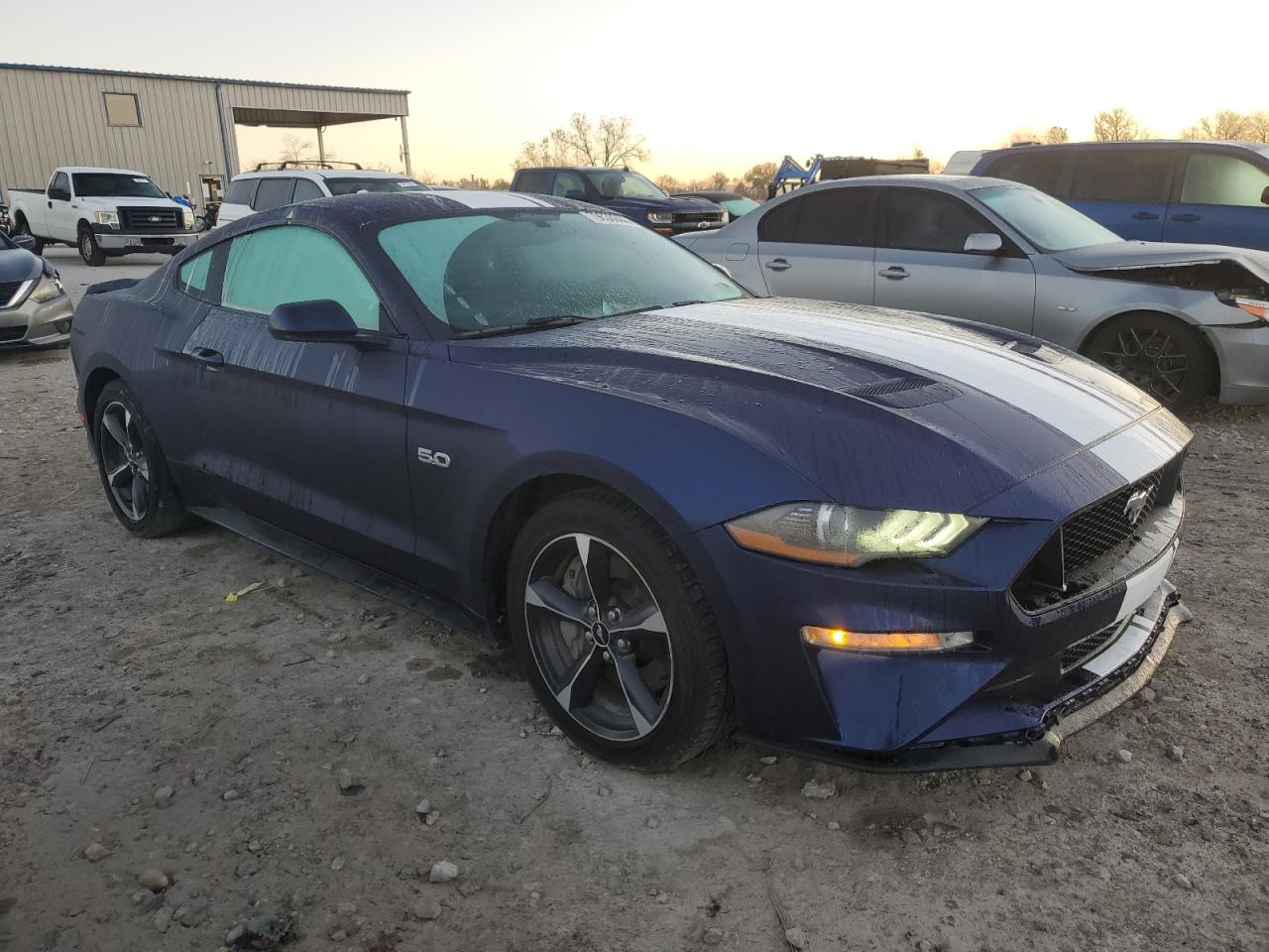 2020 Ford Mustang VIN 1FA6P8CFXL5163188 Copart auction photo, side damage thumbnail 4