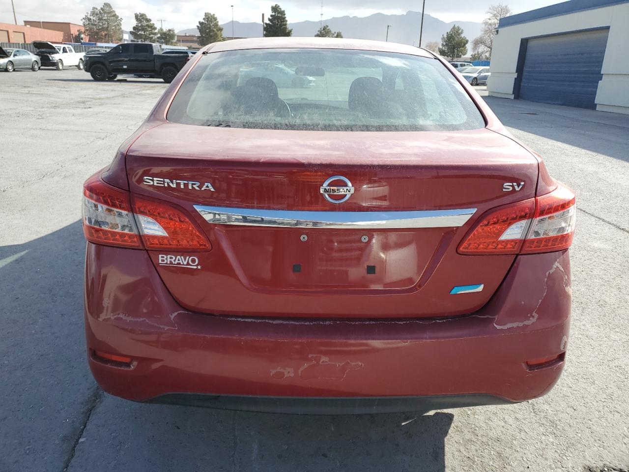 2014 Nissan Sentra VIN 3N1AB7AP3EL643605 Copart auction photo, side / rear end damage thumbnail 6