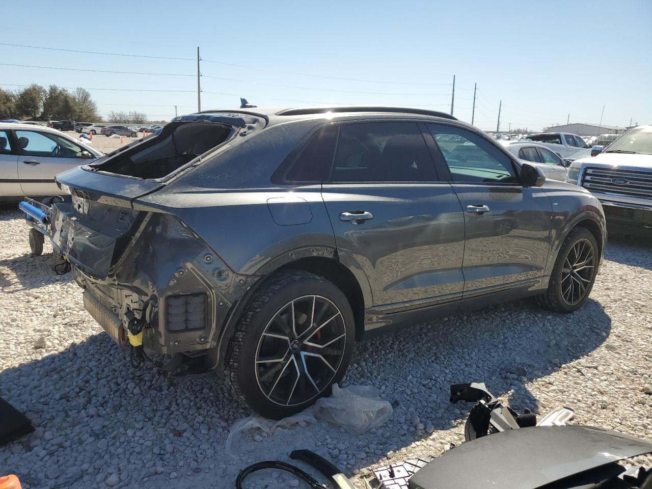 2020 Audi Q8 VIN WA1EVAF13LD022210 Copart auction photo, rear end damage thumbnail 3