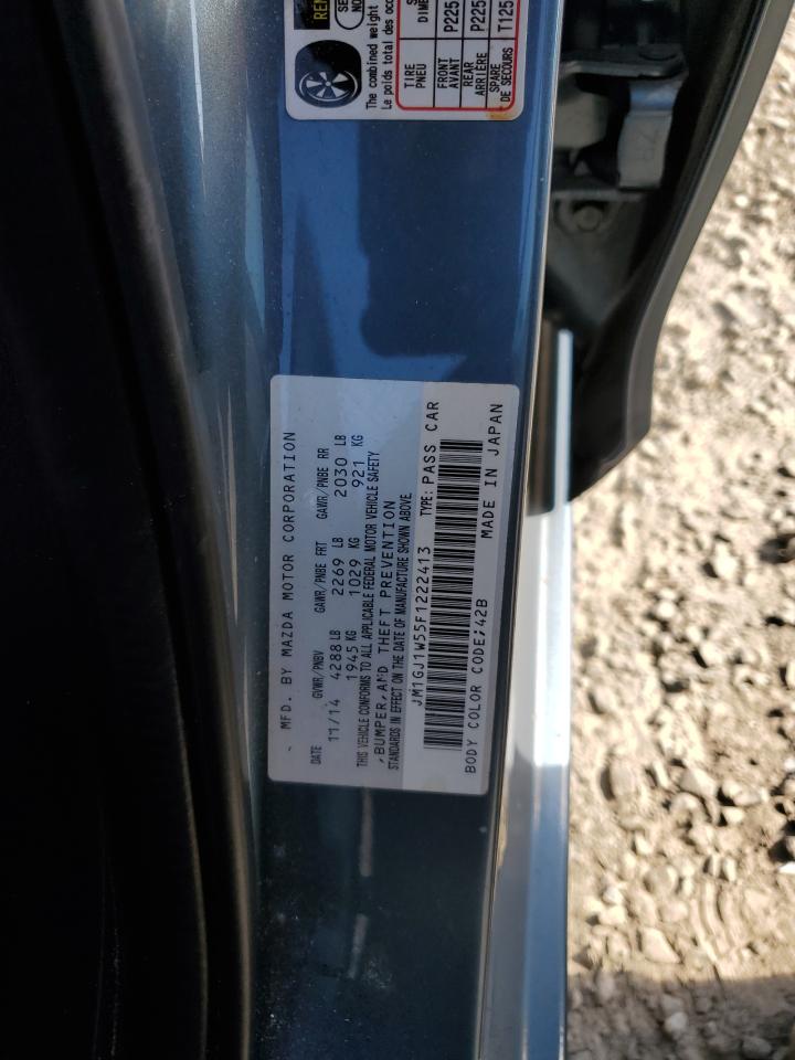2015 Mazda 6 VIN JM1GJ1W55F1222413 Copart auction photo, all over damage thumbnail 13