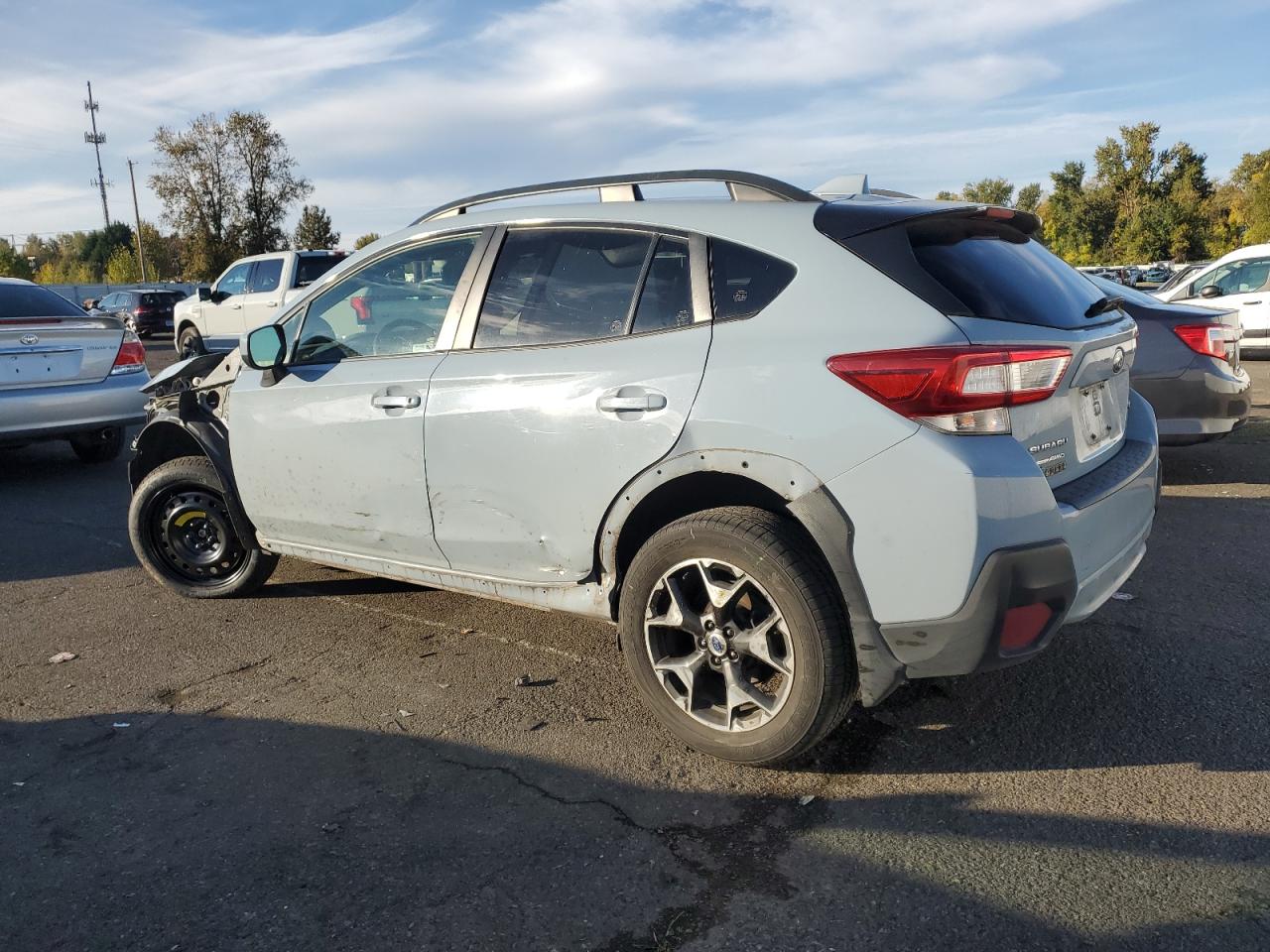 2018 Subaru XV VIN JF2GTADC8JH265480 Copart auction photo, side / front end damage thumbnail 2