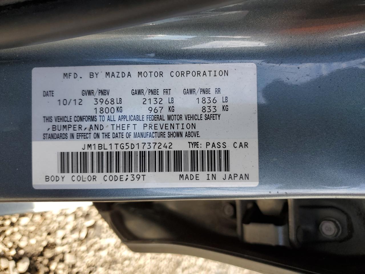 2013 Mazda 3 VIN JM1BL1TG5D1737242 Copart auction photo, minor dent/scratches damage thumbnail 12