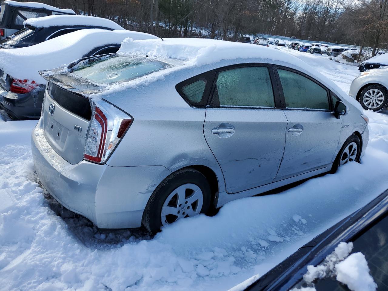 2013 Toyota Prius VIN JTDKN3DU7D5608485 Copart auction photo, front end / side damage thumbnail 3