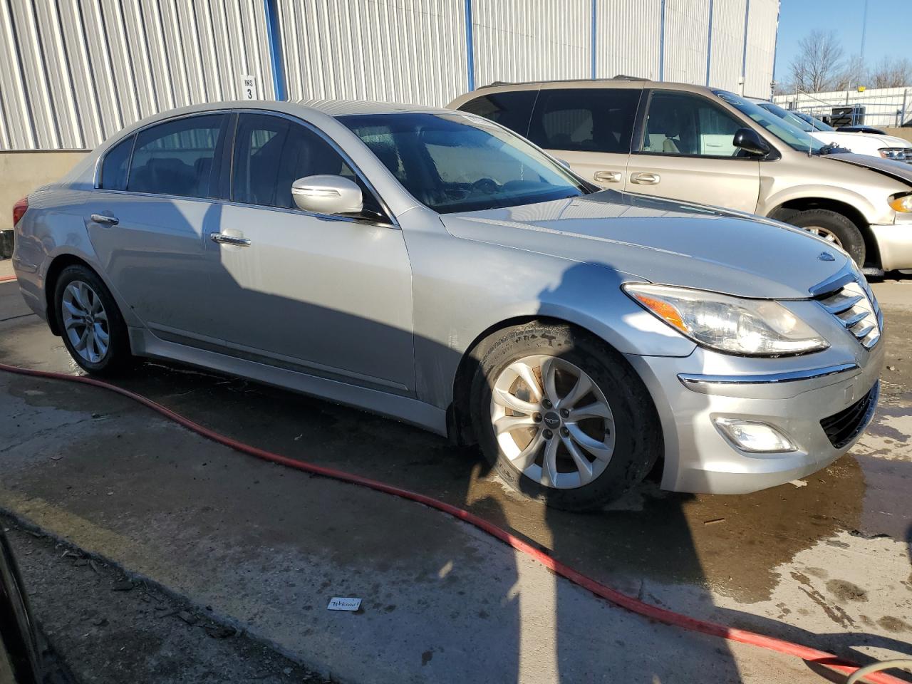 2013 Hyundai Genesis VIN KMHGC4DD3DU236081 Copart auction photo, all over damage thumbnail 4