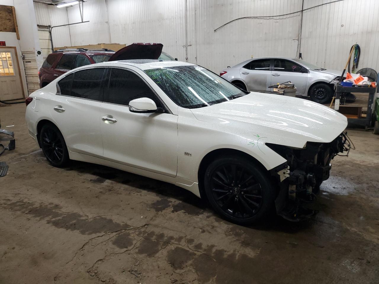 2018 Infiniti Q50 VIN JN1EV7AR1JM440111 Copart auction photo, front end damage thumbnail 4