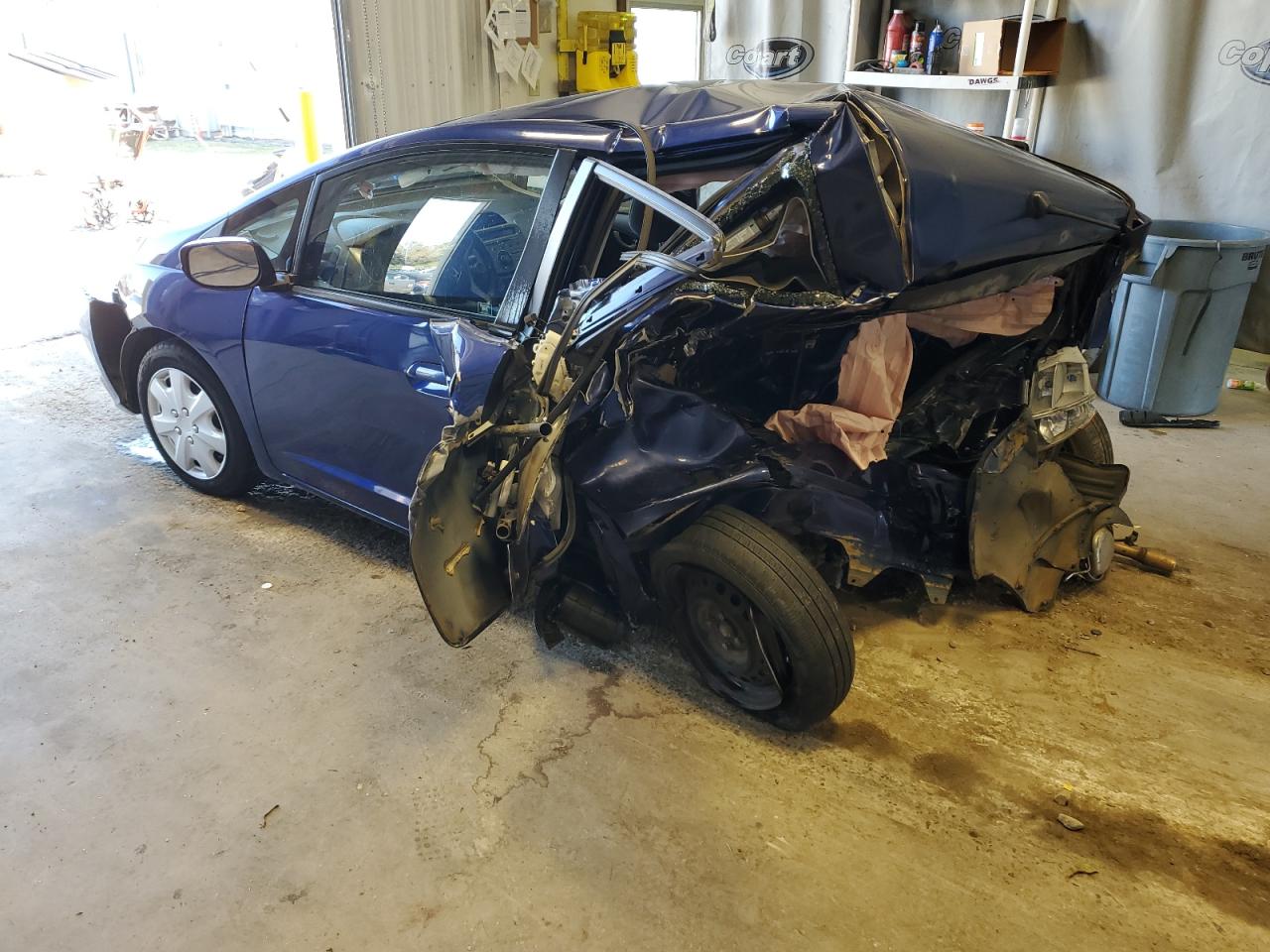 2012 Honda Fit VIN JHMGE8H35CC038984 Copart auction photo, all over damage thumbnail 2